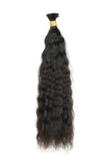 Double Drawn Wet & Wave Bulk Hair For Braiding Natural Black BU27